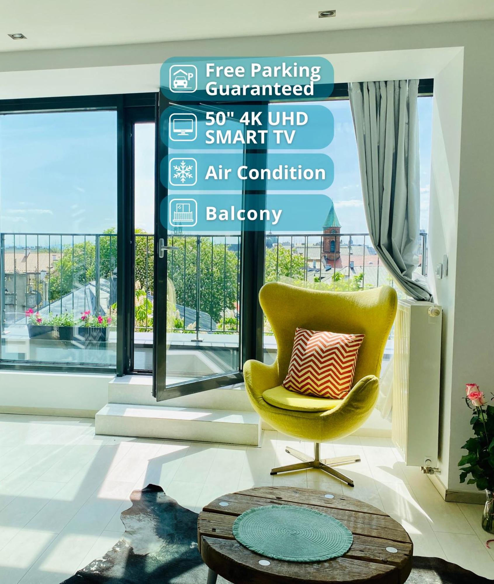 Angel Mint Apartment - Free Parking - Balcony Cracovia Exterior foto